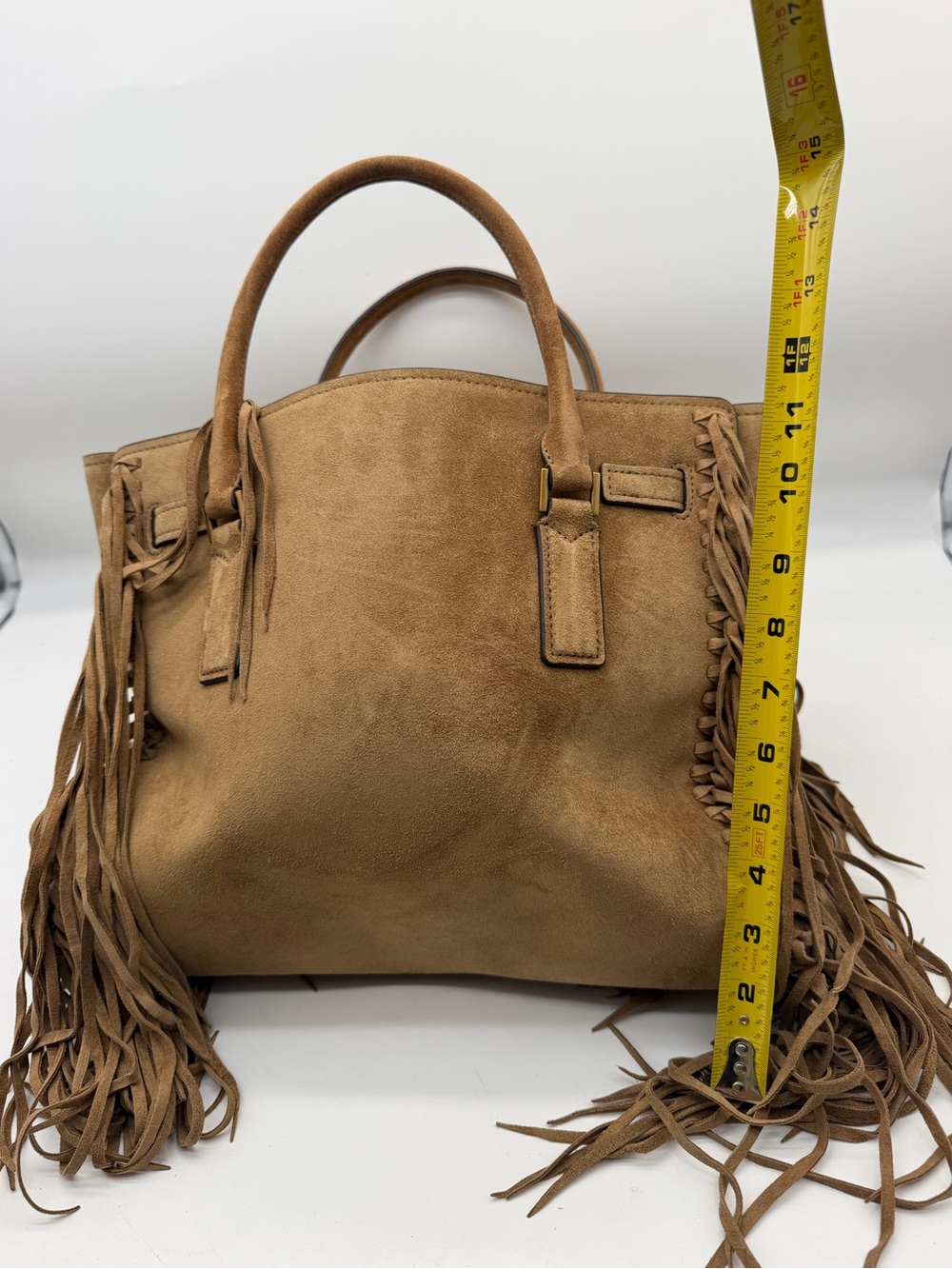 Michael Kors Tan Suede Fringe Tote - Picture 6 of 16